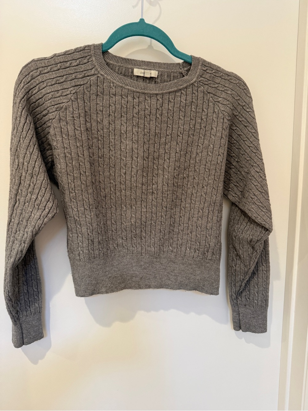 Love Tree Gray Cable Knit Women's Sweater